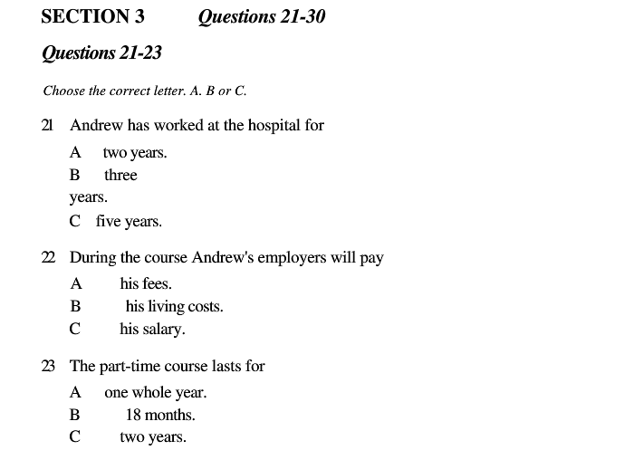 劍橋雅思5聽力文本題目