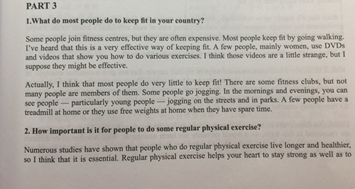 劍橋雅思6口語test2part3范文