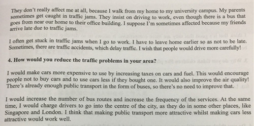 劍橋雅思6口語test3part1范文