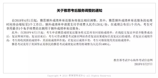 雅思考試報名費用