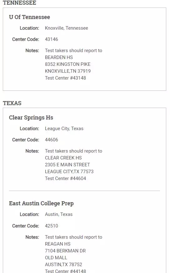 SAT北美考試考場 SAT北美考試考場