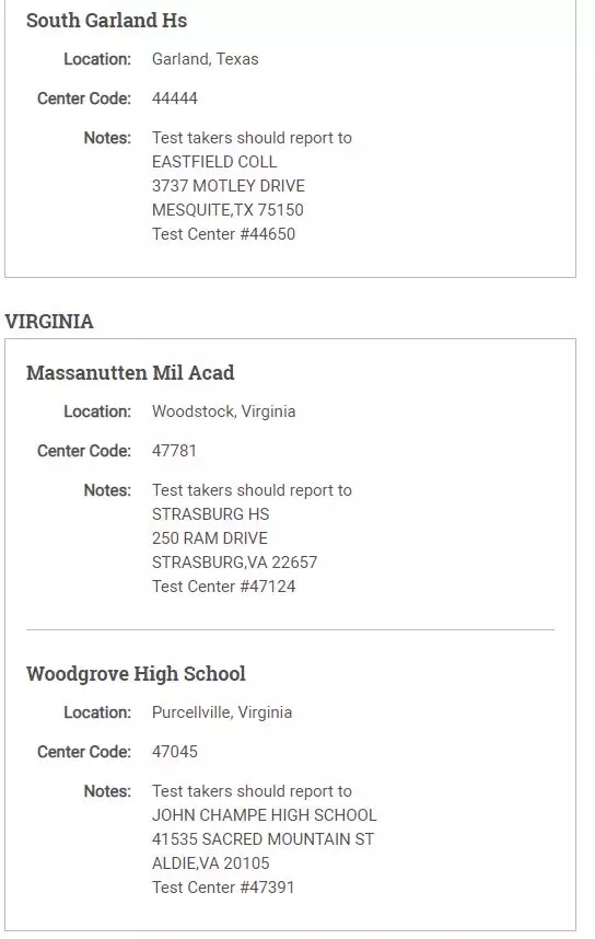 SAT北美考試考場 SAT北美考試考場