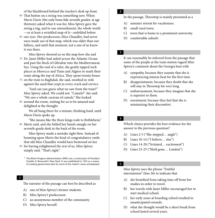 SAT2018年10月北美真題 SAT2018年10月北美真題