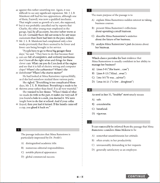 11月SAT北美考試真題 11月SAT北美考試真題