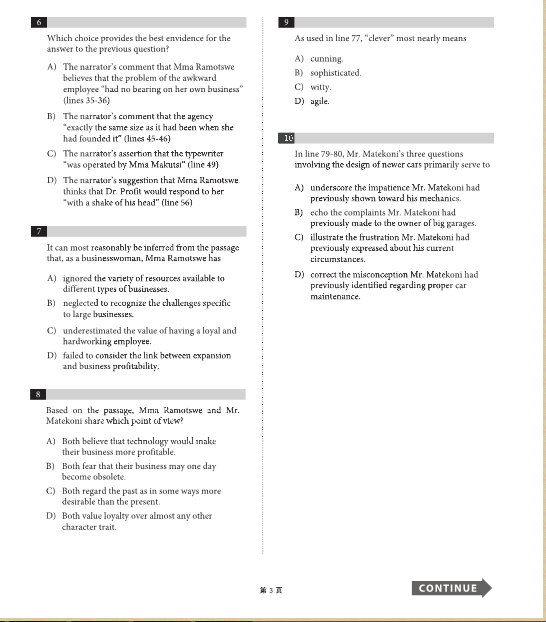 11月SAT北美考試真題 11月SAT北美考試真題