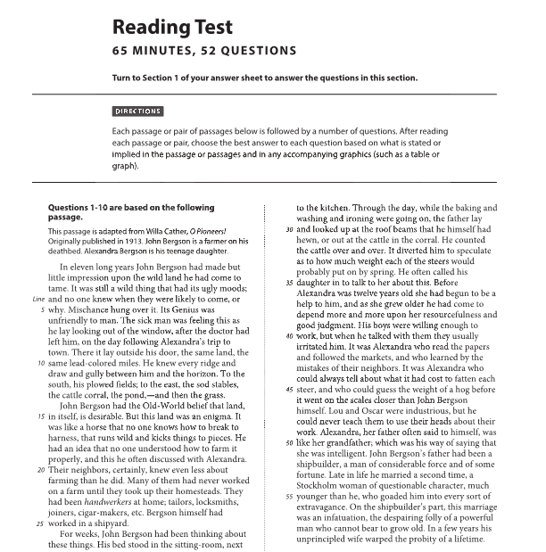 10月SAT北美考試真題 10月SAT北美考試真題