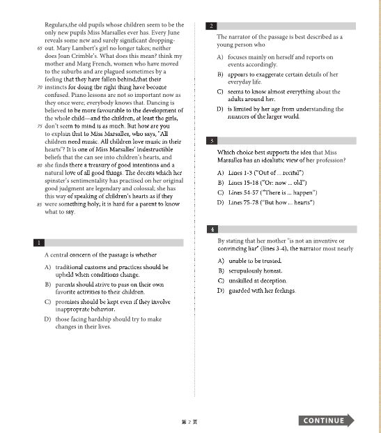 8月SAT北美真題 8月SAT北美真題