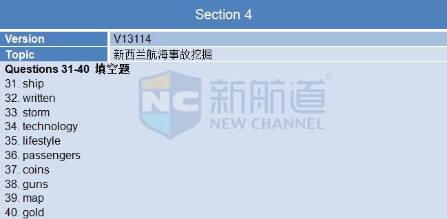 2015年11月14日雅思聽力機經及答案