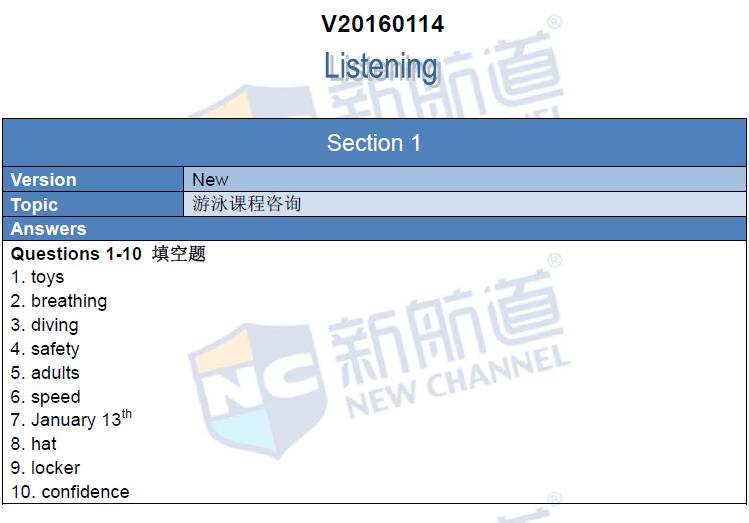 新航道版2016年1月14日雅思機(jī)經(jīng)回憶及解析