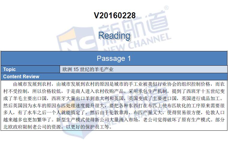 2016-2-28托福真題回憶