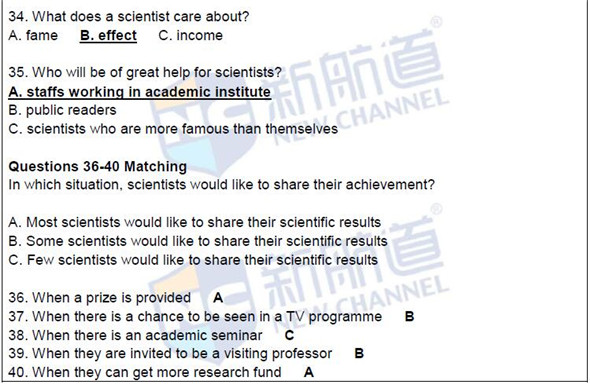 新航道2016.04.16雅思考試題目+答案回憶